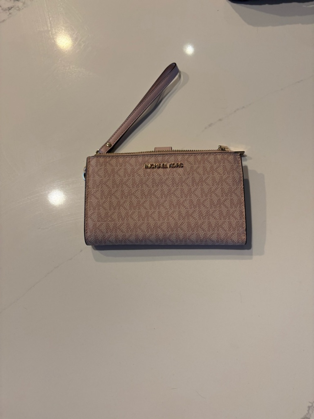 Michael Kors Blush Pink Logo Wristlet